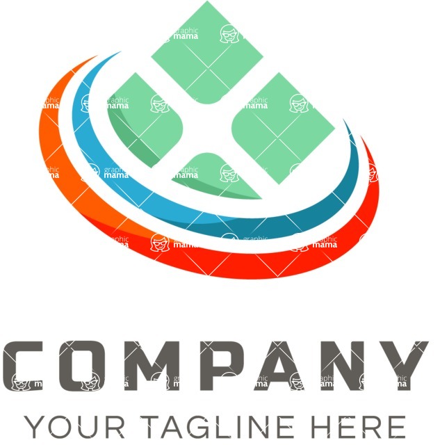 Business Logo Templates - vector graphics in a pack from GraphicMama - Colorful Business Logo Design with Windows